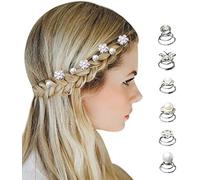 MontCherry 72 Pieces Rhinestone Spiral Hair Pins Mix Styles Set by Trrendz