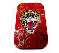 MontCherry Brand 1oz ''Lion'' Pocket/Stash Tin + 2 ZigZag Green Standard Booklets Combo sold by Trendz