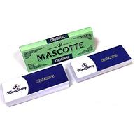 MontCherry Brand 2 Tips and Mascotte Gomme(Now called Mascotte Original) Standard Size Rolling Papers - 20 Booklets by Trendz