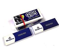 MONTCHERRY BRAND 2 TIPS AND RIPS FLAVOURED ROLLING PAPER IN ''BLUEBERRY'' FLAVOR - 12 ROLLS COMBO BY TRENDZ