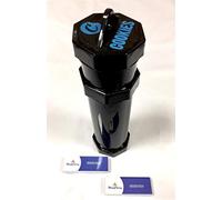 MontCherry Brand 2 Tips & Cookies "Harvest Club" Tall Air Tight Stash Jar - 2 Piece Set in Black Color Combo by Trendz