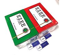 MontCherry Brand 3 Tips and Ezee Red & Green Standard Size Rolling Papers - 200 Booklets(100 Green & 100 Red) Combo Deal by Trendz