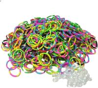 MontCherry Brand 600 Pieces Colorful Loom Bands Latex Free Assorted Rubber Bands with S Clips and 1 Hook By Trendz