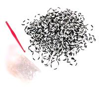MontCherry Brand 600 Pieces Loom Bands Latex Free ''Black/White Tie Dye'' Rubber Bands with S Clips and 1 Hook By Trendz