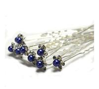 MontCherry Brand Blue/Purple Pearl Crystal Flower Diamante Wedding Bridal Prom Hair Pins 3 Pins by Trendz