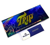 MontCherry Brand Exclusive 1 Tips and Trip2 Transparent Clear Cellulose King Size Rolling Papers 1 Pack Combo Sold by Trendz
