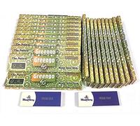 MontCherry Brand Exclusive 2 Tips and Greengo King Size Slim 100% Natural Unbleached Chlorine Free Rolling Papers 20 Booklets Combo by Trendz