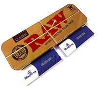 MontCherry brand exclusive 2 tips and Raw Brand Classic Roll Caddy King Size Metal Storage Tin Combo sold by Trendz