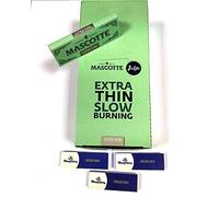 MontCherry Brand Exclusive 3 Tips and Mascotte Extra Thin Regular Size Rolling Papers(New) Box of 50 Booklets Combo by Trendz