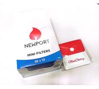 MontCherry Brand Exclusive Pocket Ashtray(Random Colour) and Newport Disposable Cigarette Mini Filters 1 x10 Tar Catcher Box of 36 packs(360 Filters) Combo by Trendz
