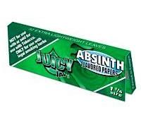 MONTCHERRY BRAND EXCLUSIVE TIPS AND JUICY JAY'S "ABSINTH" FLAVORED SMOKING ROLLING PAPERS 1-1/4 SIZE - 12 BOOKLETS - COMBO DEAL SOLD BY TRENDZ