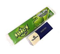 MontCherry Brand Exclusive Tips and Juicy Jay's King Size Flavoured Papers Green Apple 1 Booklet Combo Deal by Trendz