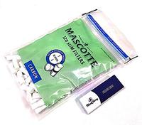 MontCherry Brand Exclusive Tips Pack and Mascotte Slim Charcoal/Carbon Activated Filters 6mm 1 Bag of 120 Filters Combo Deal by Trendz