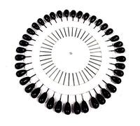 MontCherry Brand Head Scarf Hijab Pins Set Dressmakers Drawing Art & Craft Tailoring ''Black Oval Head'' Pins - 1 Wheel of 40 pins sold by Trendz