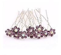 MontCherry Brand Lilac Crystal Flower Diamante Wedding Bridal Prom Hair Pins 10 Pins by Trendz