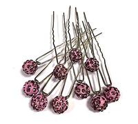 MontCherry Brand Shamballa Crystal Diamante Wedding Bridal Prom 20 Hair pins by Trendz (Lilac)