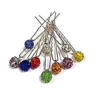 MontCherry Brand Shamballa Crystal Diamante Wedding Bridal Prom 20 Hair pins by Trendz (Mix)