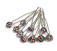 MontCherry Brand Shamballa Crystal Diamante Wedding Bridal Prom 20 Hair pins by Trendz (White Multi)