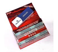 MontCherry Brand Tips and Elements Red Single Wide Double Pack Ultra Thin Rice Papers - 3 Booklets of 100 Sheets Each Combo by Trendz