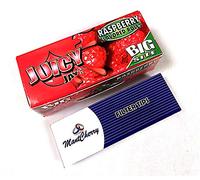 MONTCHERRY BRAND TIPS & JUICY JAY'S FLAVORED ROLLS 'RASPBERRY' - 6 ROLLS COMBO BY TRENDZ