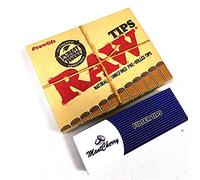 MONTCHERRY Brand Tips & RAW Natural UNREFINED PRE-Rolled Tips - 3 Packs(21 Tips Each) Combo by Trendz