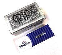 MONTCHERRY TIPS & RIPS XTRA THIN REGULAR PAPER CIGARETTE PAPERS ROLLS(BLACK SILVER) - 3 ROLLS BY TRENDZ