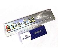MontCherry Tips & Zig Zag Silver Slim Ultra Thin King Size Rolling Papers - 10 Booklets by Trendz