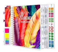 Montcool Planner 2024-2025 7.9" x 9.8", Large 18 Months Daily Weekly Monthly Planner Yearly Agenda July. 2024-Dec. 2025, Page Tabs, Separator Page, Pocket Folder, Bookmark, Sticky Note Set, Colorful