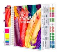 Montcool Planner 2024-2025 7.9" x 9.8", Large 18 Months Daily Weekly Monthly Planner Yearly Agenda July. 2024-Dec. 2025, Page Tabs, Separator Page, Pocket Folder, Bookmark, Sticky Note Set, Colorful