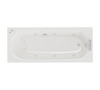 Monte Carlo 12 Jet Chrome V-Tec Textured Base Anti Slip Single Ended Whirlpool Bath | White | Acrylic | 1700mm x 700mm