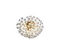 Monte Carlo 4 Light Flush Ceiling Light - French Gold and Crystal