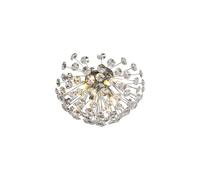Monte Carlo 4 Light Flush Ceiling Light - Polished Chrome and Crystal