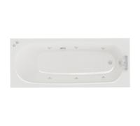 Monte Carlo 6 Jet Chrome V-Tec Textured Base Anti Slip Single Ended Whirlpool Bath | White | Acrylic | 1700mm x 700mm