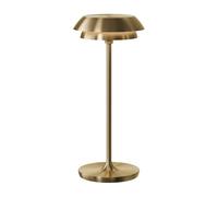 Monte-Carlo Cordless Table Lamp - Portable LED Rechargeable Lamp for Dining, Living Room, and Outdoors | Dimmable, 140-Hour Battery, Touch Control (Brushed Gold)