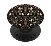 Monte Carlo Inspired Art Deco Casino Geometry Classic Style PopSockets Adhesive PopGrip