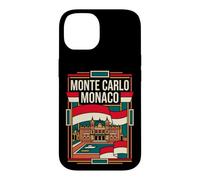 Monte Carlo Monaco Flag Casino Architecture Retro Art Case for iPhone 14