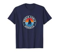 Monte Carlo Monaco Vintage Sailboat Retro 70s T-Shirt