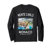 Monte Carlo Monaco Yacht Marina Côte d’Azur Mediterranean Long Sleeve T-Shirt