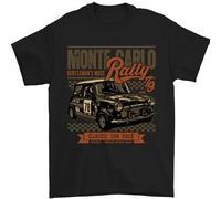 Monte Carlo Rally 79 Mini Car Enthusiast Mens T-Shirt 100% Cotton Black 2XL