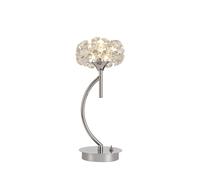 Monte Carlo Single Vertical Table Lamp - Polished Chrome with Crystal Shade
