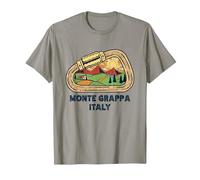Monte Grappa Italy Mountaineer Climbing Hiking Expedition T-Shirt, Men, Slate Grey, 3X-Large