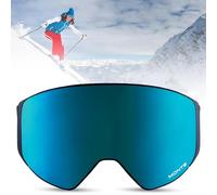 Monte Ski Goggles, Frameless Interchangeable Magnetic Lens 100% UV400 Protection Snow Goggles for Men & Women, OTG & Helmet-Compatible Snowboard Goggles, Anti-glare Ski Goggles For Skiing Snowboarding