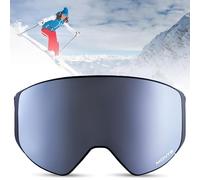 Monte Ski Goggles, Frameless Interchangeable Magnetic Lens 100% UV400 Protection Snow Goggles for Men & Women, OTG & Helmet-Compatible Snowboard Goggles, Anti-glare Ski Goggles For Skiing Snowboarding