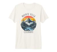 Monte Vista Colorado USA Retro Mountain Vintage Style Premium T-Shirt