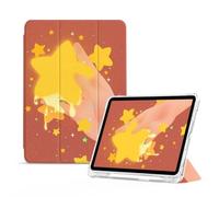 Montecarduo Case For 10.9 Inch Case For Ipad 10Th Generation Case 2022 With Pencil Holder, Tri-Fold Stand Protective Cover With Clear Back Shell With Auto Sleep Wake ,Cartoon Reaching For Stars