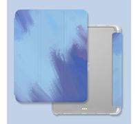 Montecarduo Case For Case For 11 Inch Ipad Pro 4Th/3Rd Generation 2022/2021, Trifold Stand Protective Case With Pencil Holder, Auto Sleep/Wake, Soft Slim Tpu Back Cover, Blue Sea And Sky