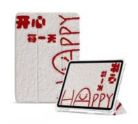 Montecarduo For Ipad 10Th Generation Case 2022 With Pencil Holder Ipad 10.9 Inch Case 2022, Soft Tpu Back 10Th Gen Cover Ipad Protective Smart Trifold Stand Case With Clear Back Shell，Happy Every Day