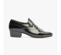 Montecatini PABLO Mens Cuban Heel Reptile Leather Shoes Black - UK 6