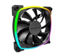 Montech AX 120 ARGB Fan - 1600PWM, High-End Durability, Silent Performance, and Stunning ARGB Design (120mm, Black)