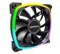 Montech AX 140 ARGB Fan - 1600PWM, High-End Durability, Silent Performance, and Stunning ARGB Design (140mm, Black)